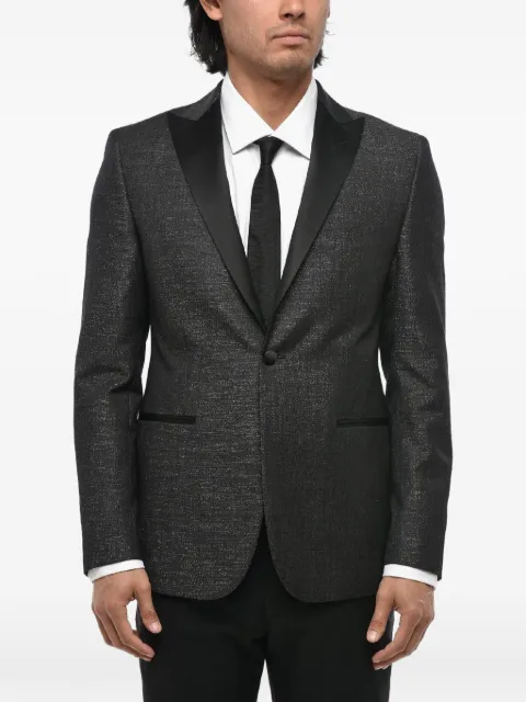 Corneliani satin-lapel blazer Black 936T209397104013