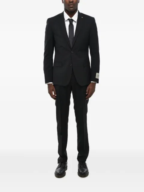 Corneliani single-breasted wool-blend suit Black 277R292764135020