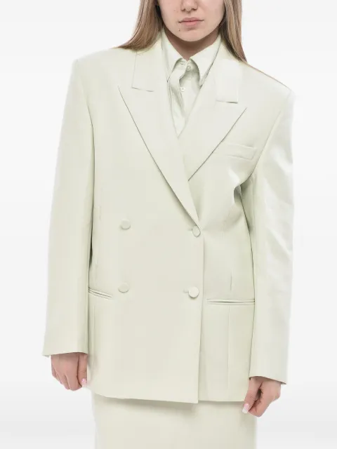 SUPER BLOND double-breasted oversized blazer Green JACKETTRVERDE