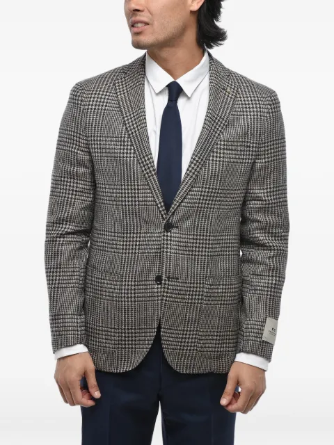 Corneliani houndstooth single-breasted blazer Grey 27XZ172766900001