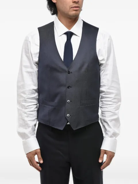 Corneliani silk-twill waistcoat Blue 85C0950117187001