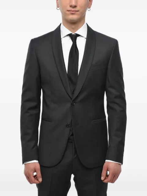 Corneliani shawl-lapel three-piece suit Grey 878Z761167110014