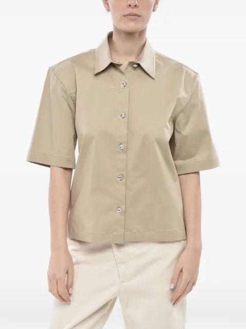 THELATEST jewel-button poplin blouse Neutrals TLW0601CT0194T0170