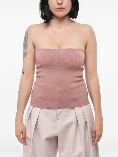 SUPER BLOND knitted bandeau top Pink 24WNDKW800FU002POUDRE