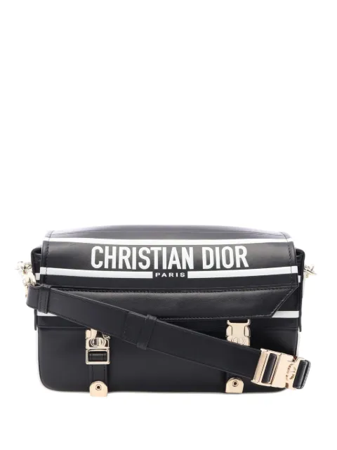 Christian Dior Pre-Owned 2018-2022 Small Smooth Calfskin Embroidered Diorcamp Messenger Bag crossbody bag Black 8HN57UJRJ6ZCV3JD