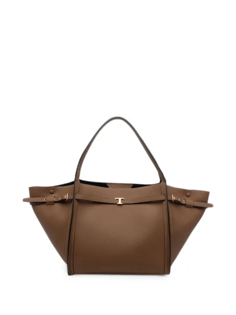 Tod's medium T Timeless leather shoulder bag Brown XBWTIMA0300WKA