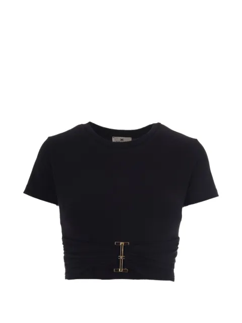 Elisabetta Franchi logo-plaque T-shirt Black MA00366E2