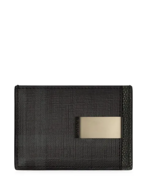 Burberry City Check clip card case Grey 8127870