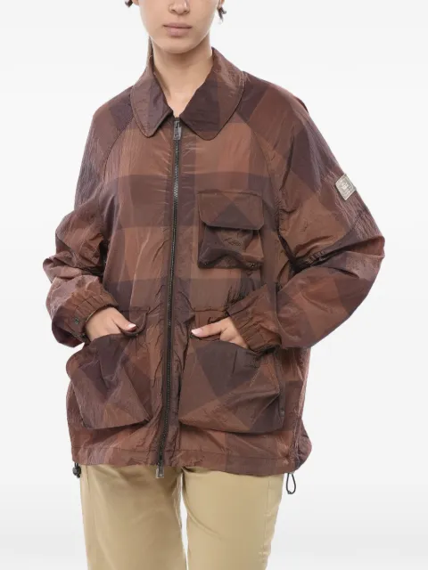 Woolrich Buffalo Check windbreaker jacket Brown CFWWOU0734FRUT32247378