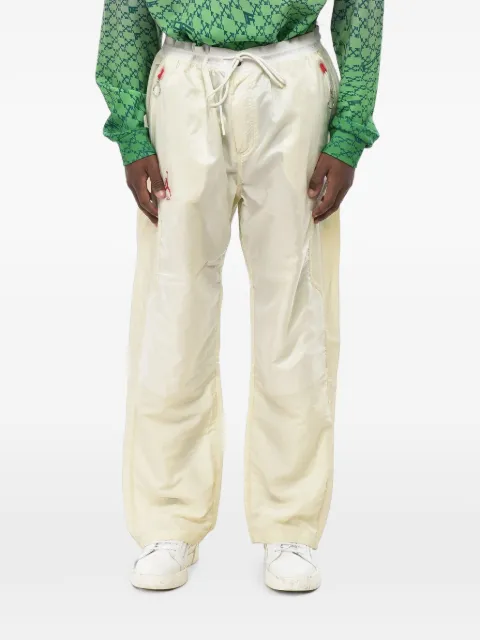 Off-White logo-print track trousers Neutrals OMCA187G20FAB0016429