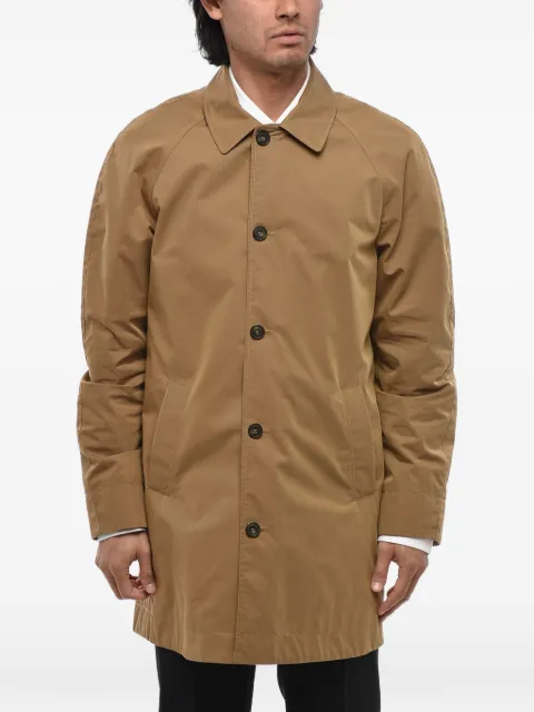 Corneliani raglan-sleeve button-up coat Brown 8735K41120137