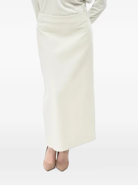 SUPER BLOND A-line side-slit maxi skirt Neutrals SKIRTDZVERDE