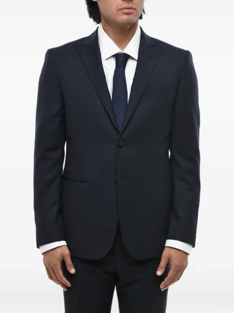 Corneliani single-breasted peak-lapel blazer Blue 856Z720167138001