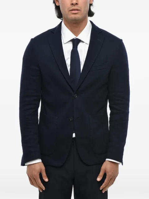 Corneliani patch-pocket single-breasted blazer Blue 85YAK00120119001