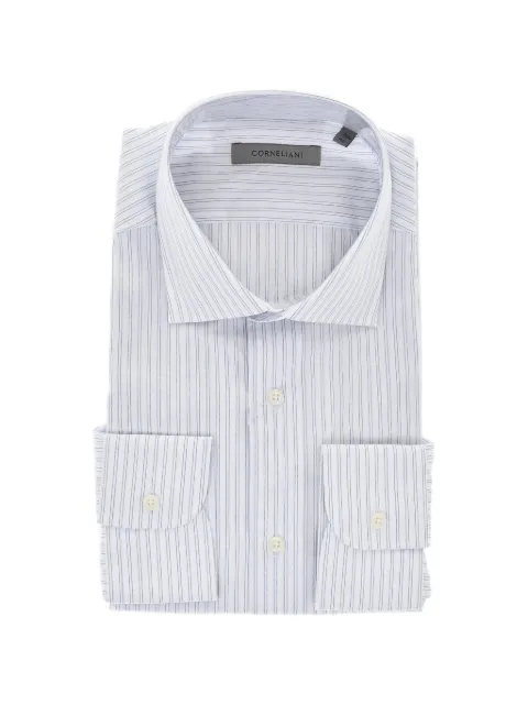 Corneliani striped French-collar shirt White 91P01N3120256