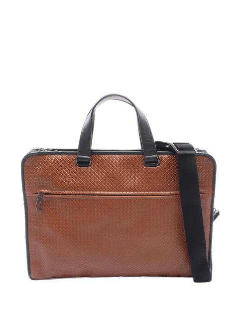 Bottega Veneta Pre-Owned 2012-2026 Nappa Intrecciato Briefcase business bag Brown RGAJL3K81JV8QZYV