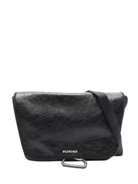 Balenciaga Pre-Owned 2024 Leather Explorer Flap crossbody bag Black T6P60EYVJ37J400U