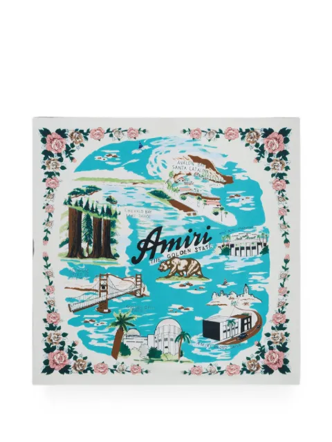 AMIRI map scarf Blue SS23MSC003