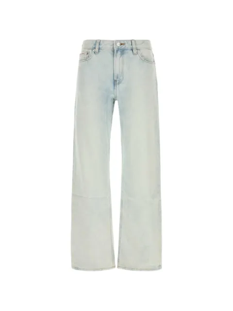 Calvin Klein logo-patch straight-leg jeans Blue LV047G700GYLD