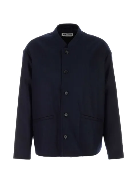 Jil Sander button-up collarless jacket Blue J22SW0167J40367