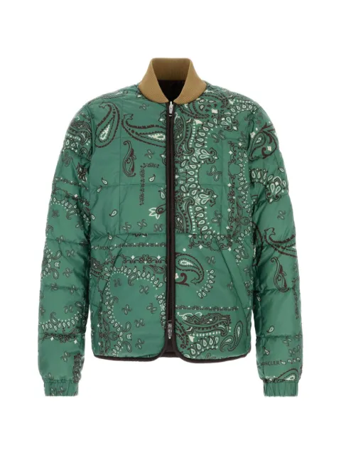 Moncler Chalvron paisley-print reversible jacket Green L20911A00046599NR