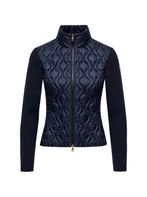 Moncler cotton padded zip-up cardigan Blue L20939B00008M1367