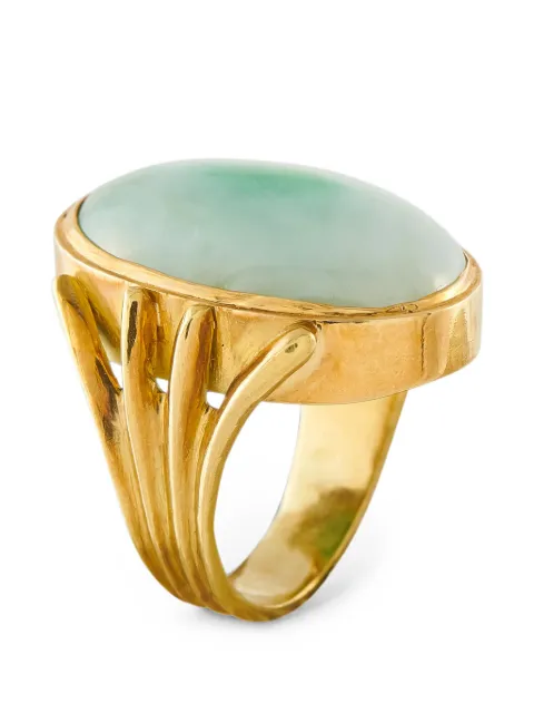 LB Exclusive oval-shape jade ring Gold MF18062926