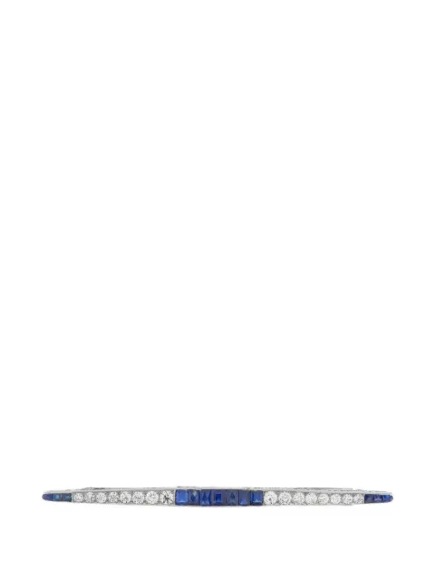 LB Exclusive diamond and sapphire brooch Silver MF13062626
