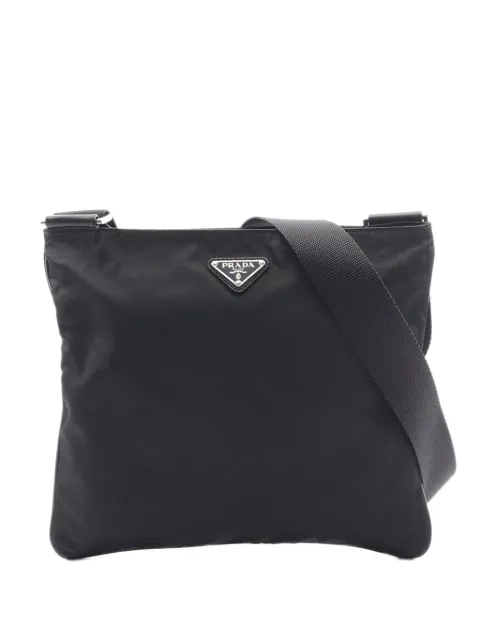 Prada Pre-Owned 2013-2026 Tessuto Zip Top crossbody bag Black L6UBUFKKI1CXGBO0