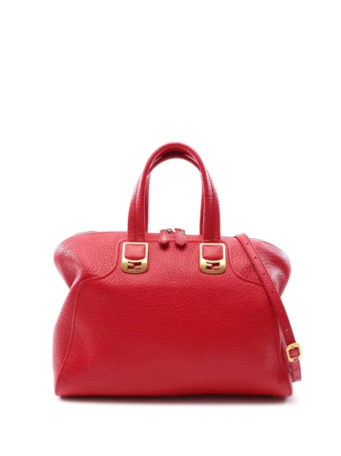Fendi Pre-Owned 2010-2011 Large Leather Chameleon satchel Red JBB9FR9VC65TMLXE