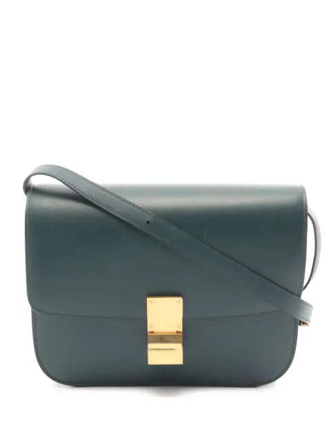 Celine Pre-Owned 2010-2011 Medium Calfskin Classic Box crossbody bag Green 7VAX3OIP27L9U4SI