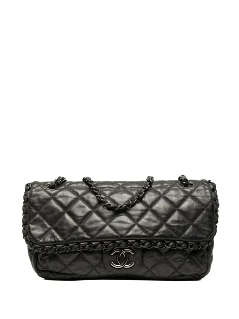 CHANEL Pre-Owned 2010-2011 Medium Quilted Metallic Aged Calfskin Chain Me Flap shoulder bag Grey CUYMD78ZO3JY4RU9