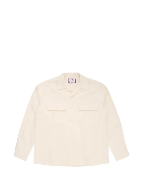 SON OF THE CHEESE Soft flap-pocket spread-collar shirt Neutrals SC2520SH09