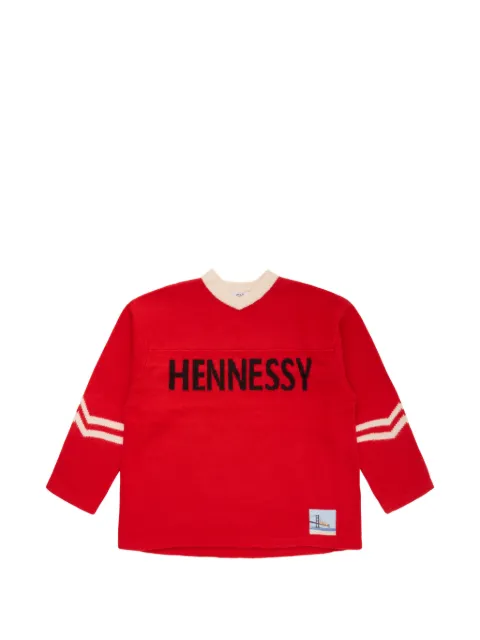 SON OF THE CHEESE Henny V-neck sweater Red SC2420KN04