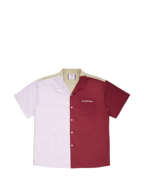 SON OF THE CHEESE colour-block camp-collar shirt Neutrals SC2610SH03