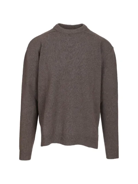 Rick Owens round-neck knitted sweater Brown RU02F4684