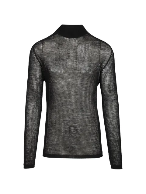 Rick Owens ribbed-knit cashmere sweater Black RU02F4626