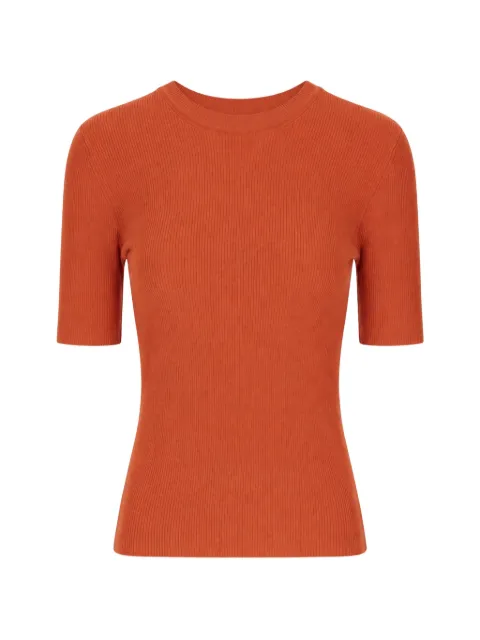 P.A.R.O.S.H. ribbed-knit short-sleeve T-shirt Orange D510795LONG