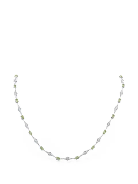 Laura Munder peridot and diamond necklace Silver LM15062626