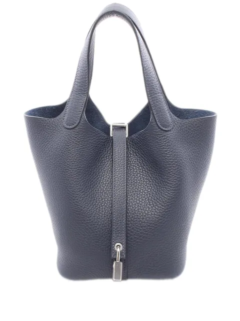 Hermès Pre-Owned 2025 Clemence Picotin Lock 18 handbag Blue B57RAR6F4EUJ7WSJ