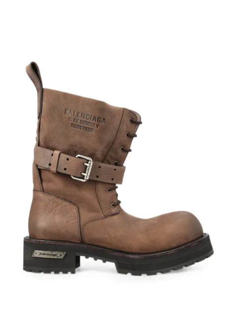 Balenciaga Venom lace-up bootie in brown Brown 873427WCEG1