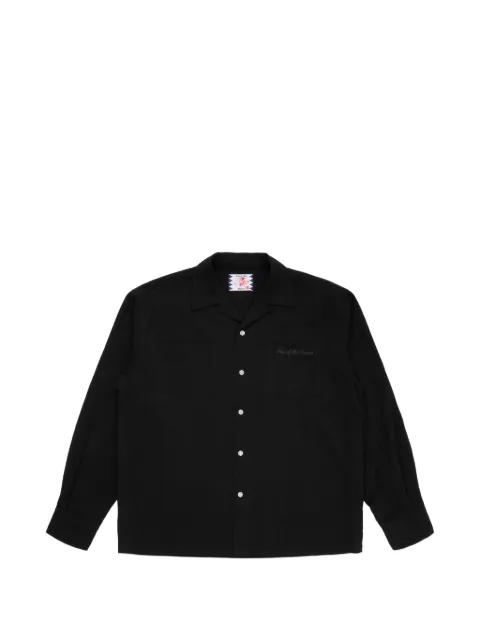 SON OF THE CHEESE open-collar long-sleeve shirt Black SC2610SH02
