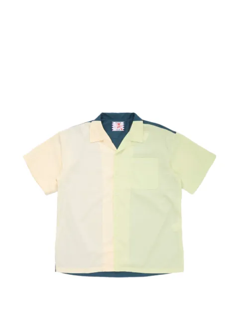 SON OF THE CHEESE colour-block short-sleeve shirt Neutrals SC2610SH03
