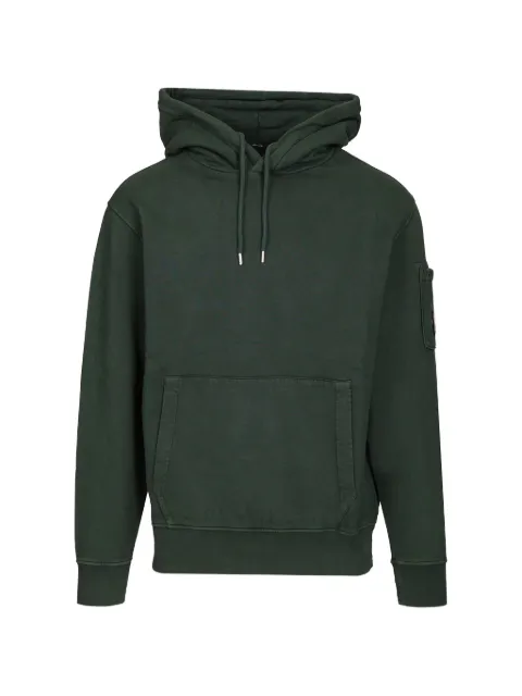 C.P. Company Lens-detail fleece hoodie Green 21CMSS719A006372R697
