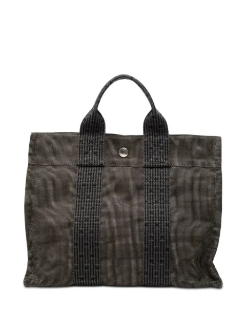 Hermès Pre-Owned 1990-2010 Canvas Herline PM tote bag Grey UWGASMKIFNPOJ6OC