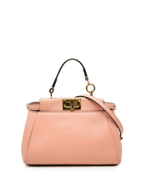 Fendi Pre-Owned 2010-2026 Micro Leather Peekaboo satchel Pink HC4I7C75HSEQ4FPH