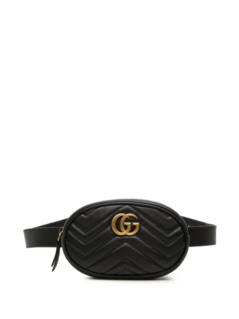 Gucci Pre-Owned 2016-2026 GG Marmont Matelasse Leather belt bag Black 6K88X99WI5NUVW7X