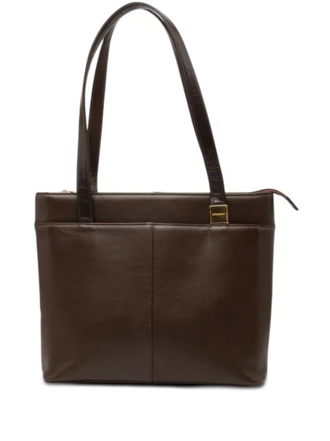 Burberry Pre-Owned 2000-2017 Leather tote bag Brown 5XLPL9A1PEV3XIBR