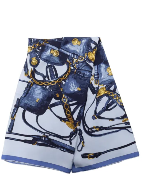 Hermès Pre-Owned 2000-2026 Brides Rebelles Silk Scarf 90 scarves Blue MJENBFWYZ3E1CVAE
