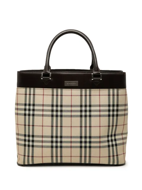 Burberry Pre-Owned 2000-2017 House Check Canvas tote bag Neutrals NXUUIQ3MVSBUNKHL